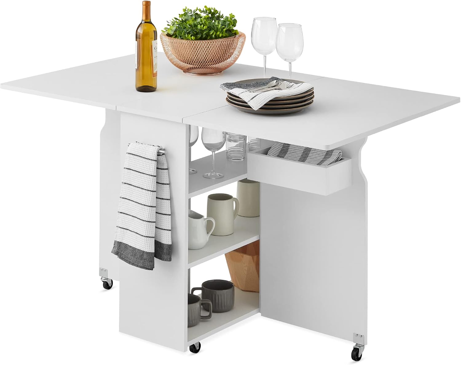 Commercial Kitchen Prep Table - Opvouwbare eettafel, multifunctioneel ruimtebesparend inklapbaar bureau