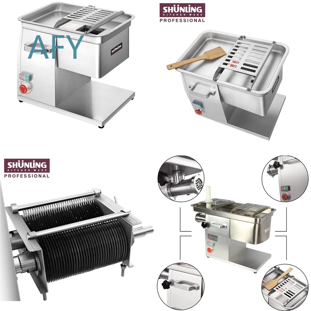 Commercial Kitchen Small Space - Compacte roestvrijstalen versvlees snijmachine voor kleine