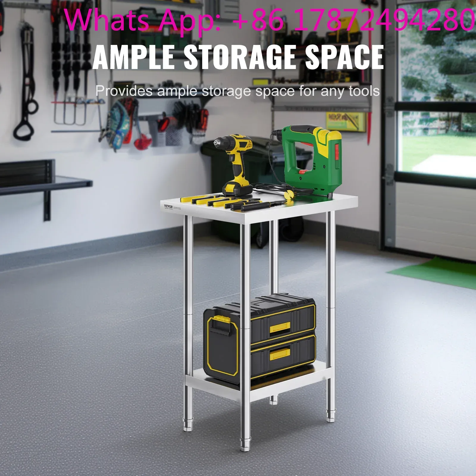 Commercial Kitchen Prep Table - RVS voorbereidingsblad met hoge draagkracht en