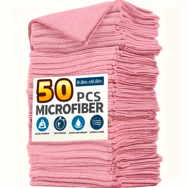 Commercial Kitchen Mixer - 1-50 Stuks Lichtroze Microfiber Keukenhanddoeken Super