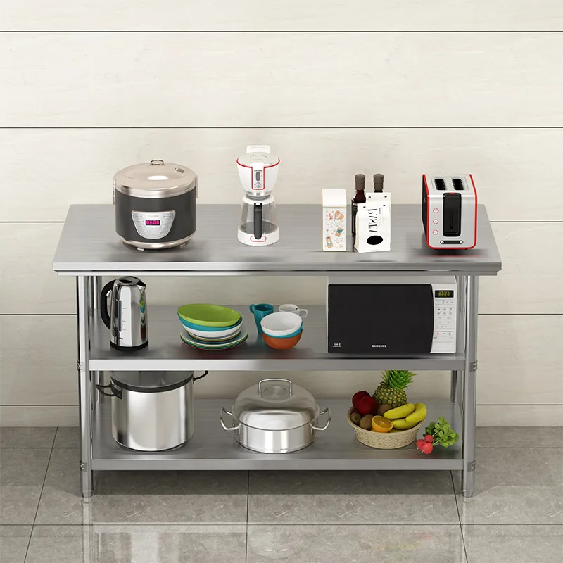 Commercial Kitchen Prep Table - RVS Werkbank Keukenwerktafel Dubbellaags Drielaags Vlakke