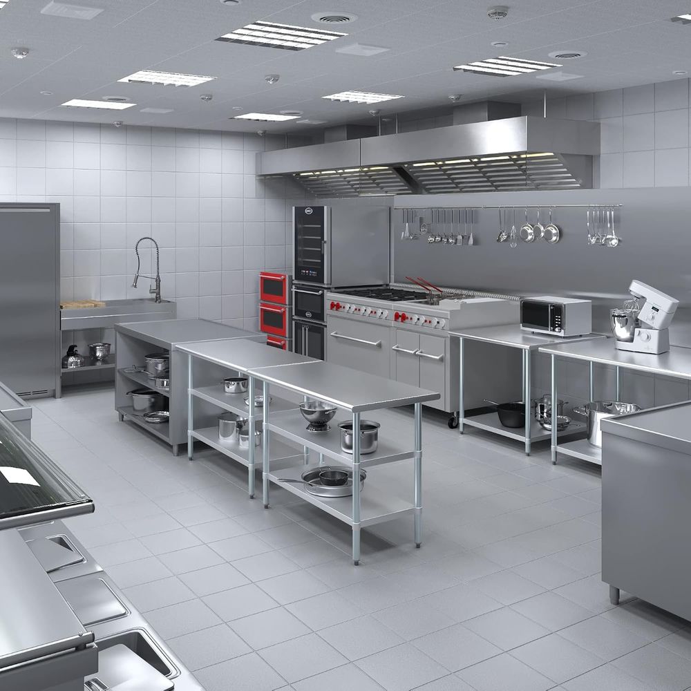 Roestvrijstalen tafel + extra  - Commercial Kitchen Prep Table recensie en prijs
