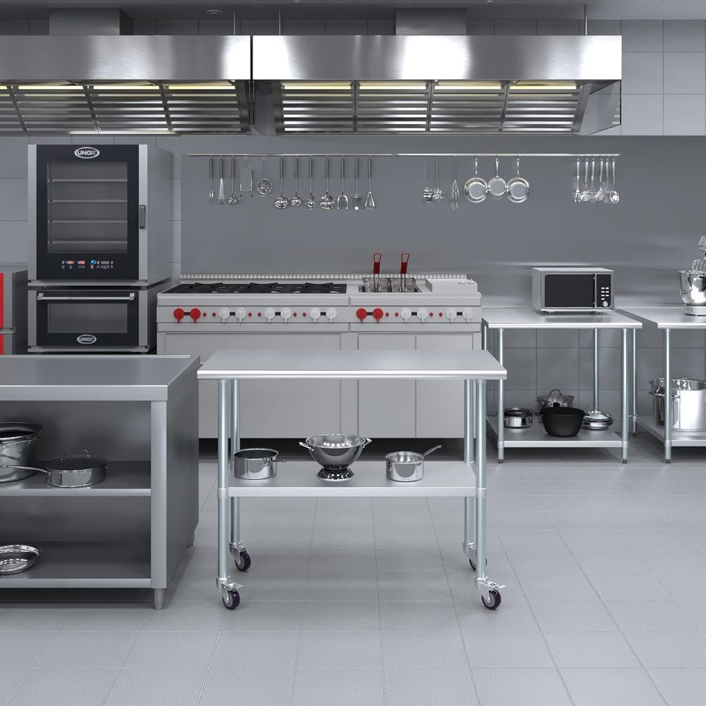 Roestvrijstalen tafel + extra  - Commercial Kitchen Prep Table recensie en prijs